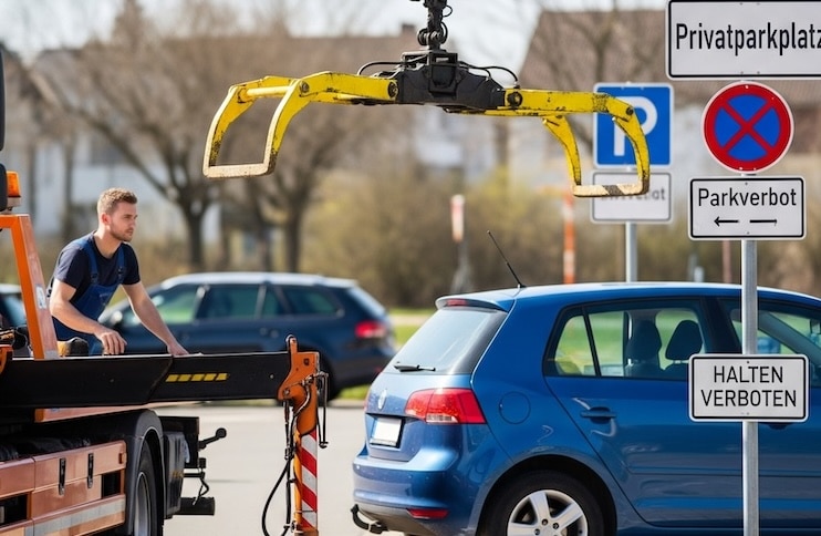 Privatparkplatz: Falschparker werden abgeschleppt!